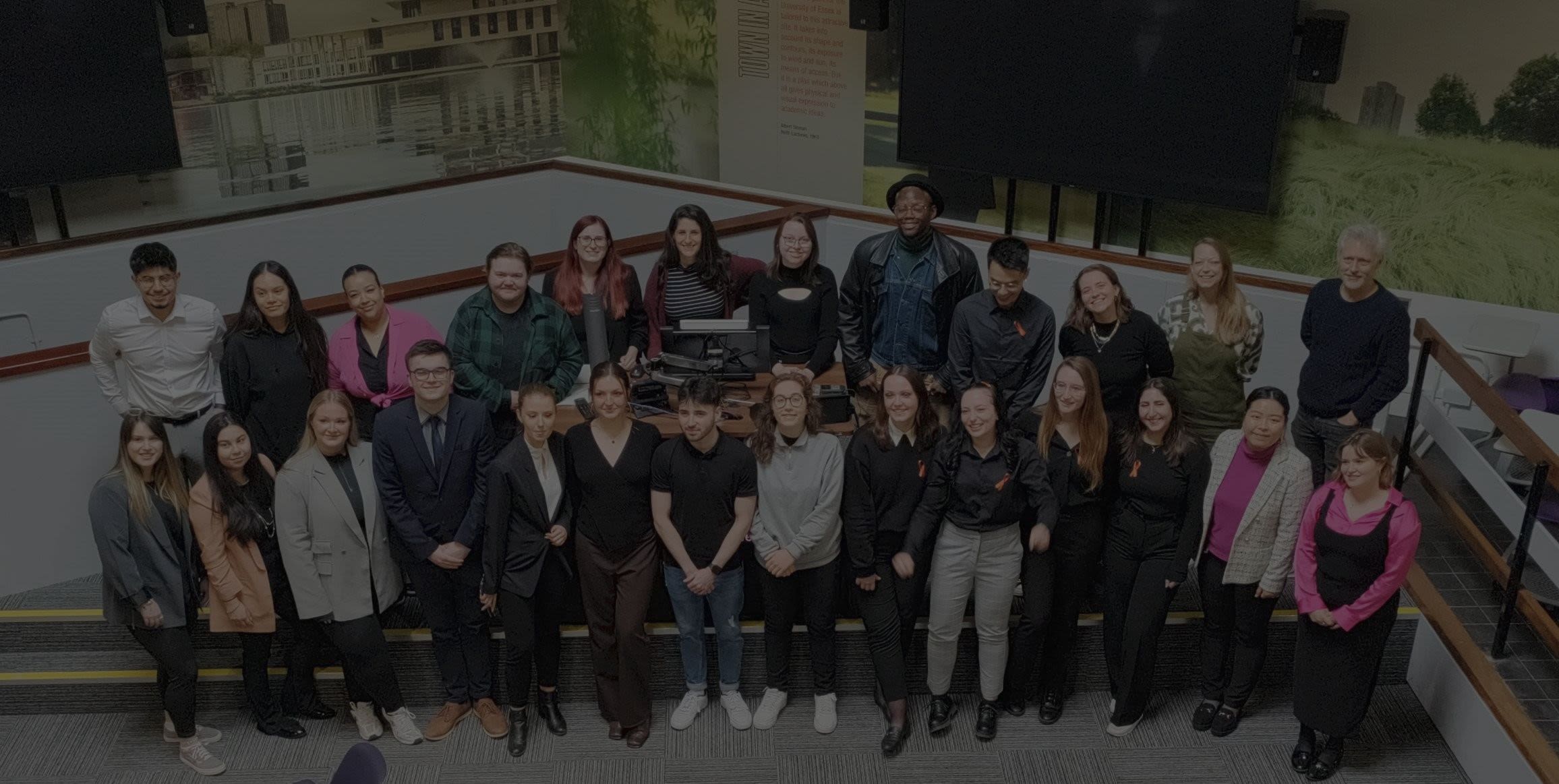 Students in a group during the democracy in action session