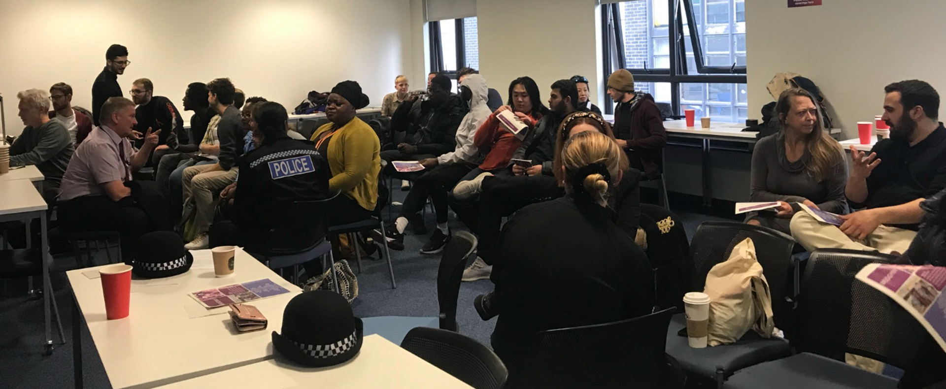 Democracy in Action group with the police