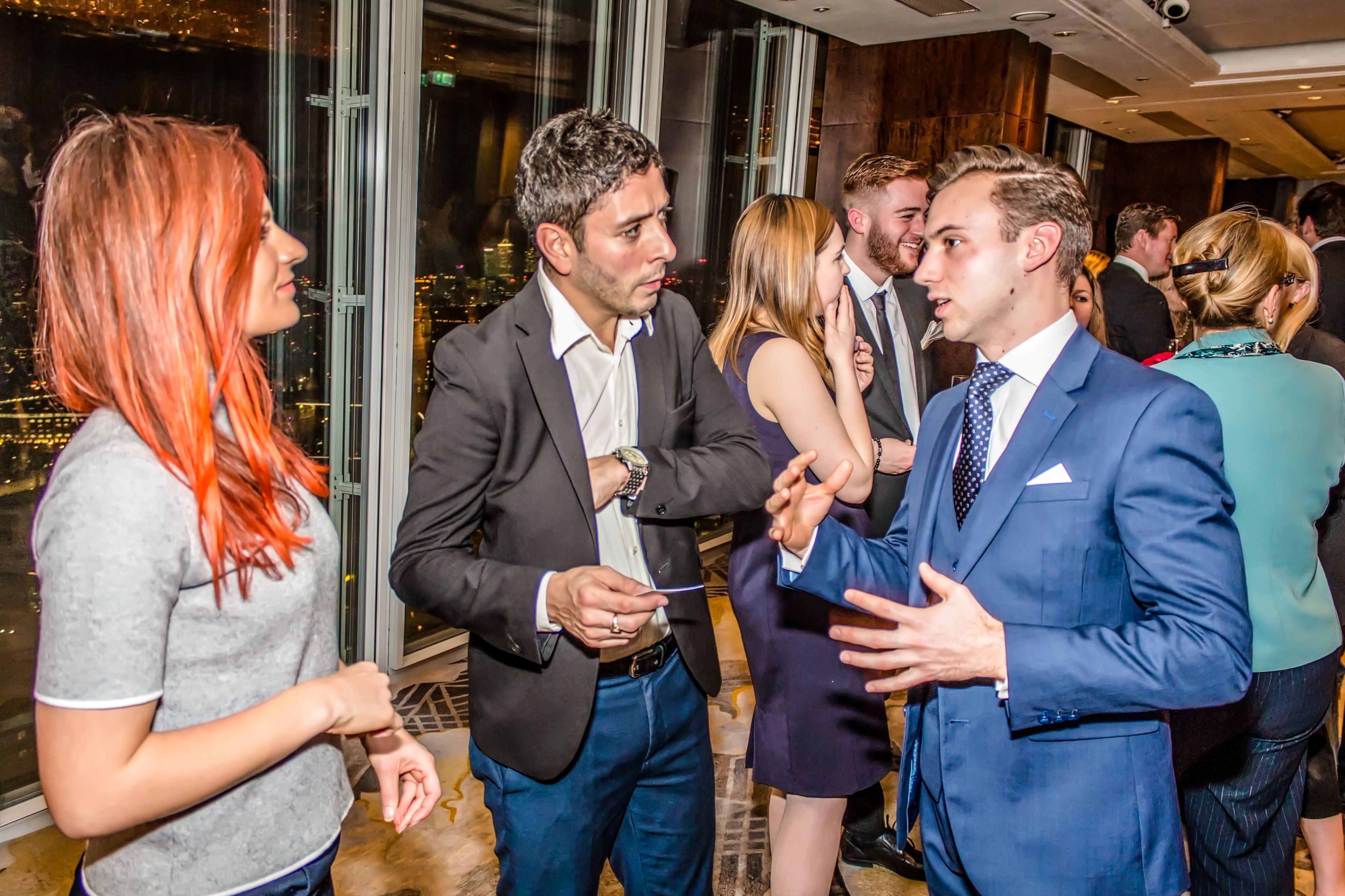 Graduates at an alumni event