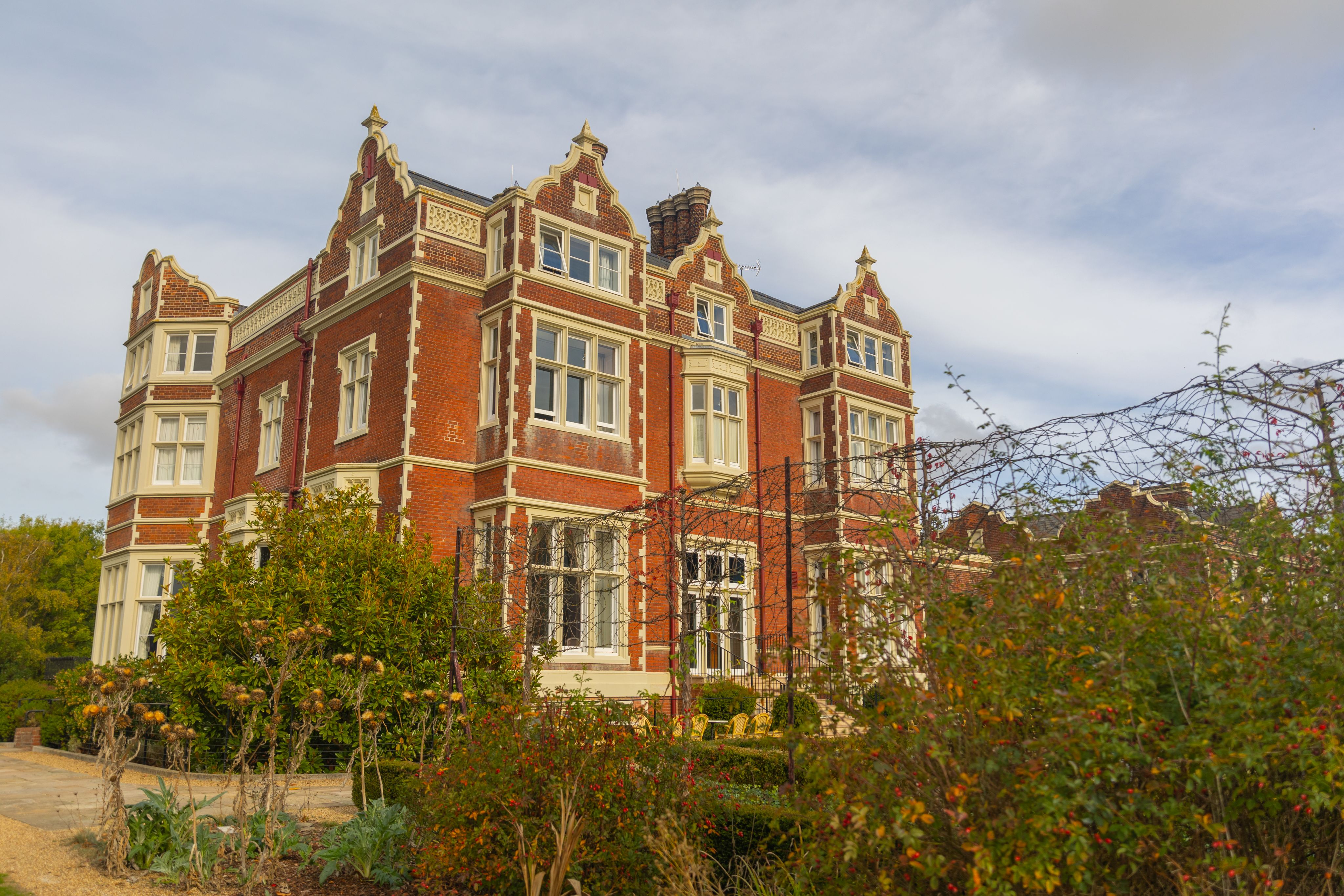 Student talking into a microphone