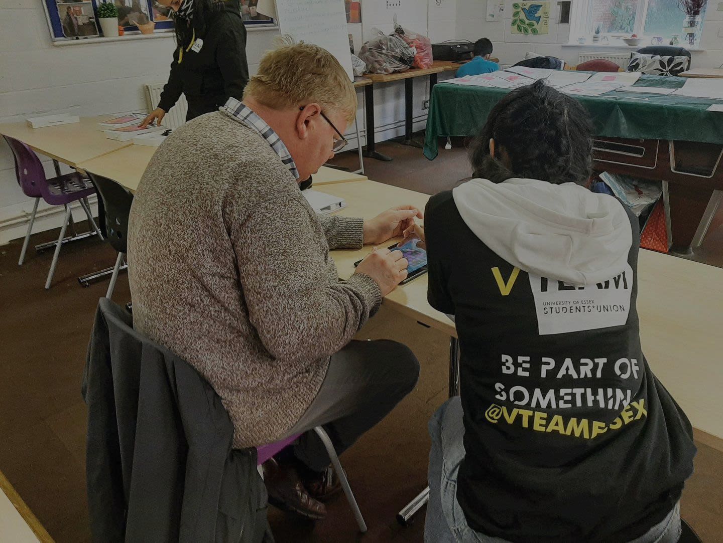 Volunteers working with the First Stop Centre