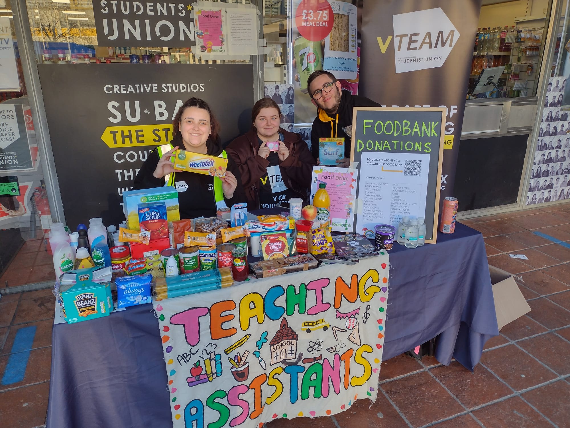 Collection being gathered for a foodbank