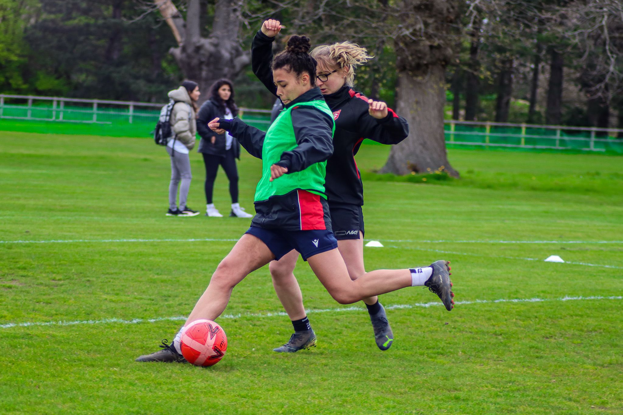 Women's football team players