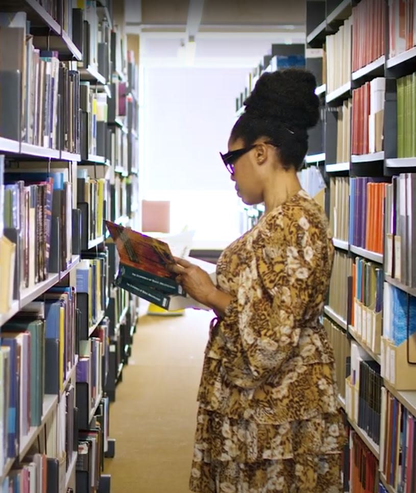 Happiness in the University library