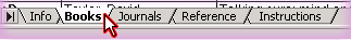 Diagram: To switch between the databases use the 'tabs' at the bottom of the sheet