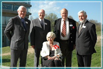 Court Ambassdors (from left): David Casstles, Dennis Rensch, Susie Cornell, George Courtauld and Peter Sloman