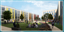 Conceptual design for The Meadows student residences