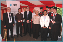The graduating students receive their BCS membership