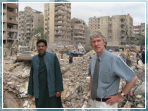 Professor Paul Hunt with a fellow UN representative in Lebanon 