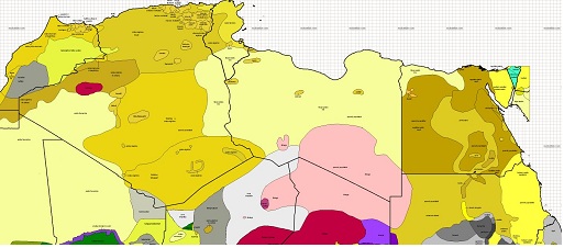 North Africa language map