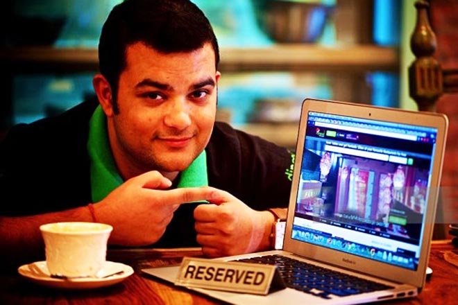 Ankit Mehrotra shows off the Dineout website
