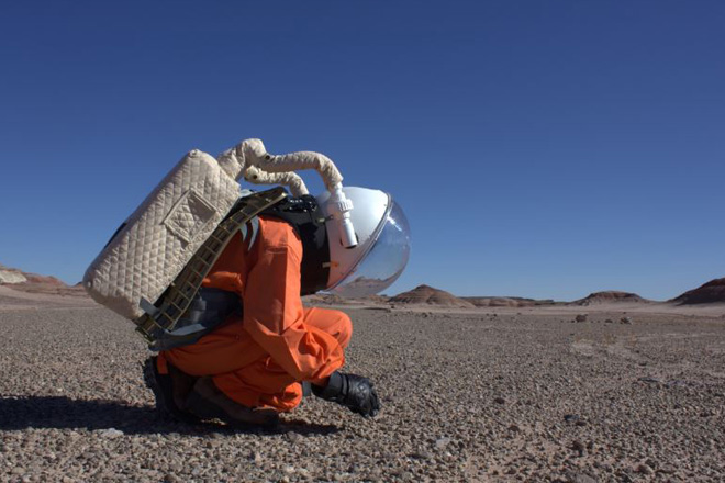 Anushree conducting research in Utah desert