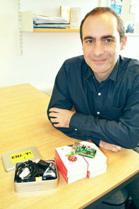 Dr Aris Perperoglou with the Raspberry Pi kits