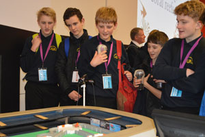 Pupils from Hadleigh High School at one of the Big Bang stands