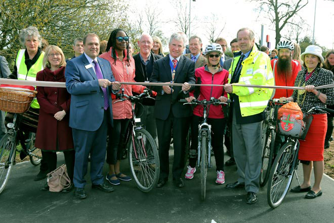 Launch of Wivenhoe to University of Essex cycle path
