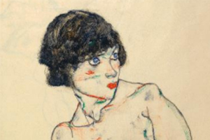 Egon Schiele (1890-1918) Standing Nude with Stockings, 1914, Germanisches Nationalmuseum, Nuremburg