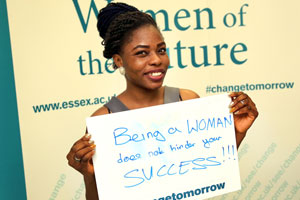 Essex student helps promote our Women of the Future Appeal
