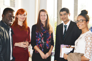 Students with representatives from IoD and Leadership Works