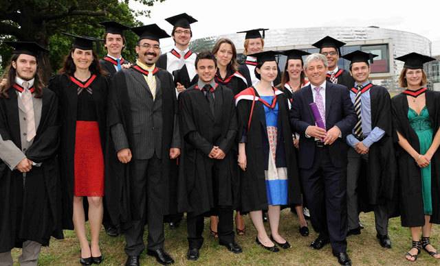 Rt Hon John Bercow MP with graduating students from the Department of Government