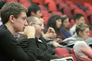 Students in the Ivor Crewe Lecture Hall