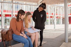 Students meeting together at our Colchester Campus