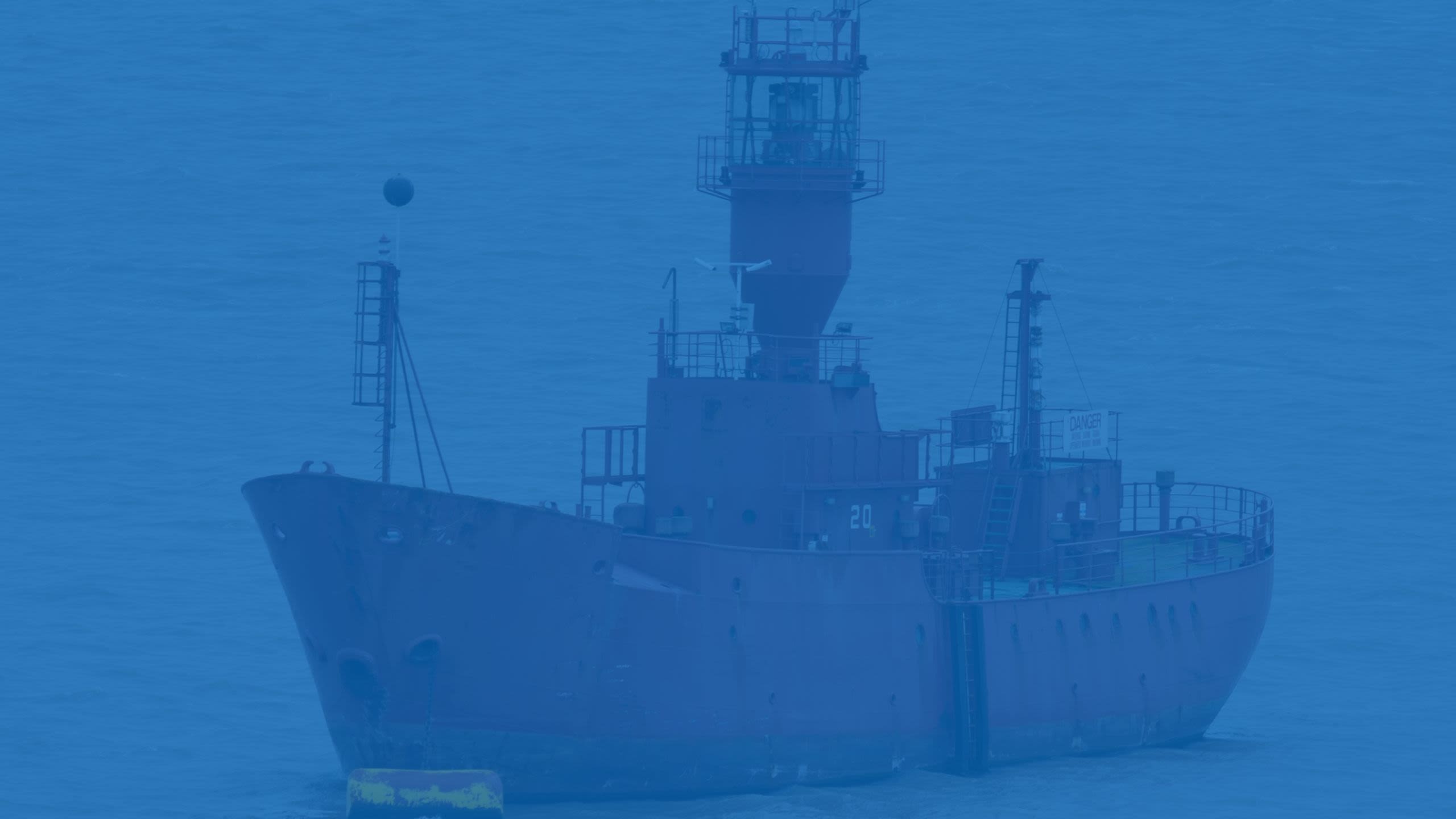 An old light ship, moored off Harwich in Essex